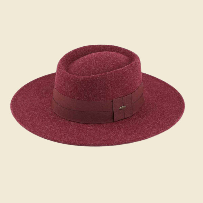 Wide Brim Felt Hat | Wine