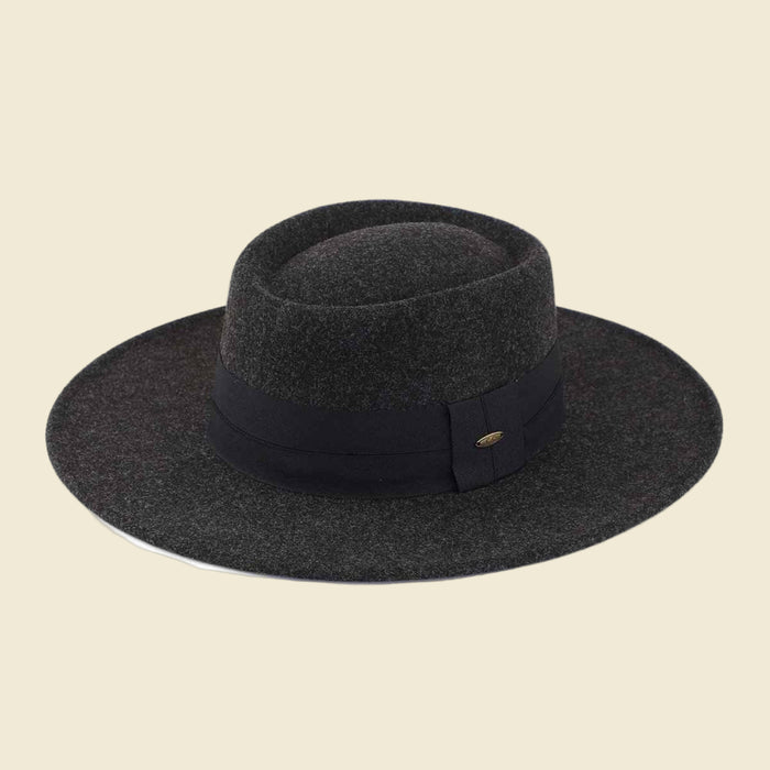 Wide Brim Felt Hat | Black