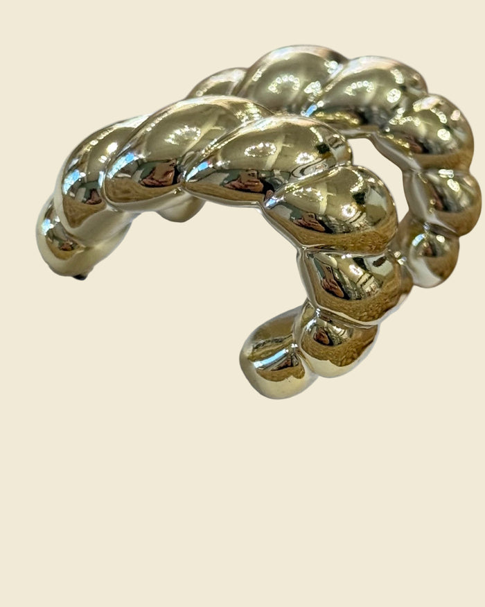 Textured Chunky Hoops | Gold