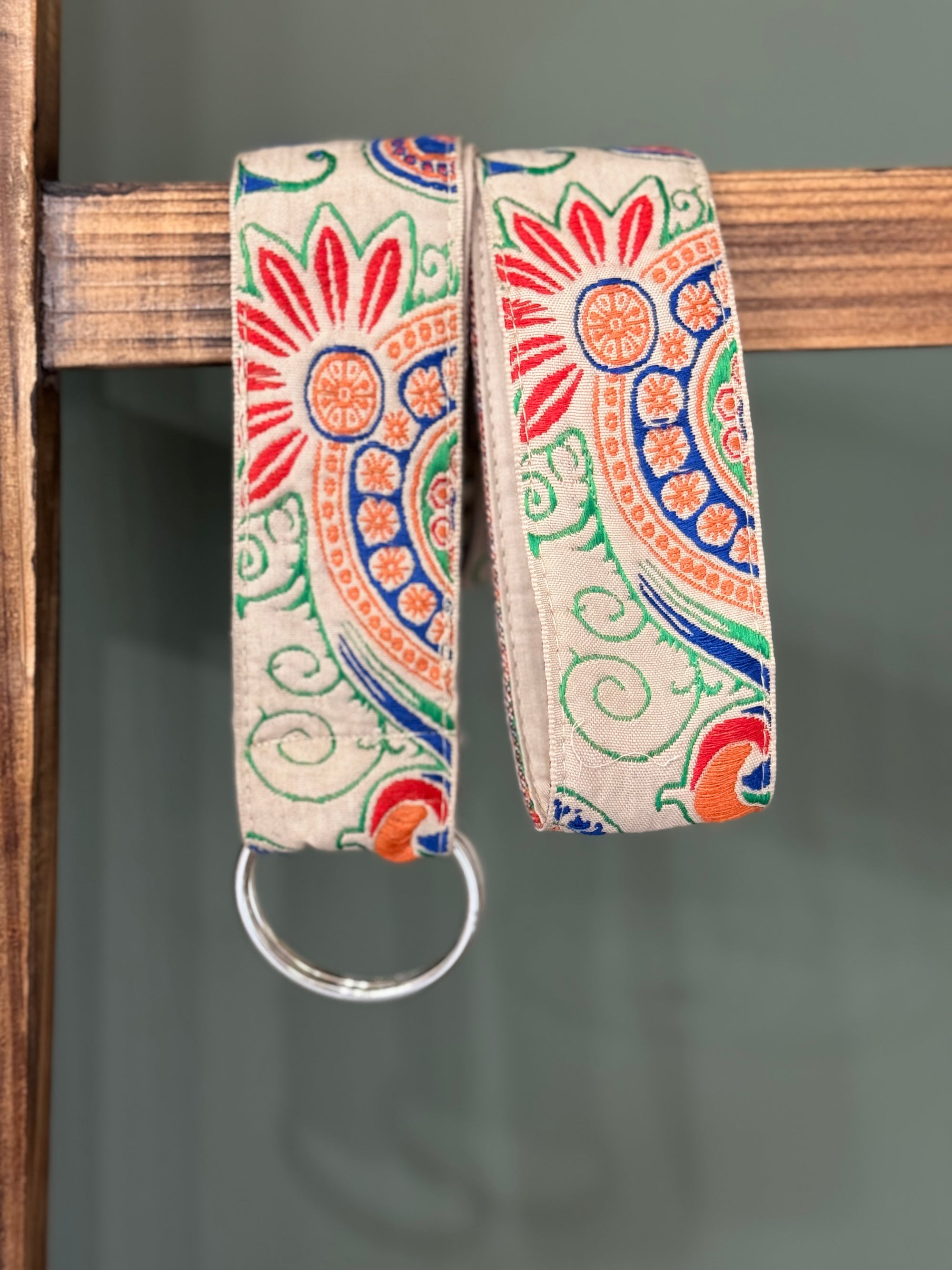 Embroidered Pattern Cloth Belt
