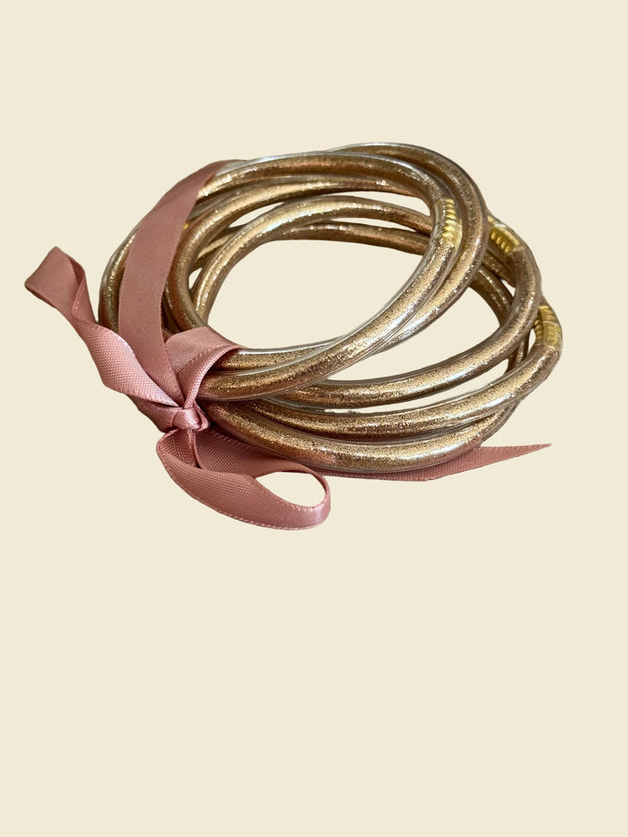 Jelly Bracelet Set in Rose Gold