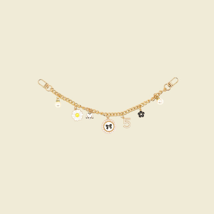 Floral Bow Bag Charm
