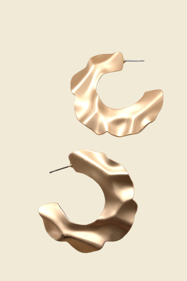 Matte Hammered Earrings
