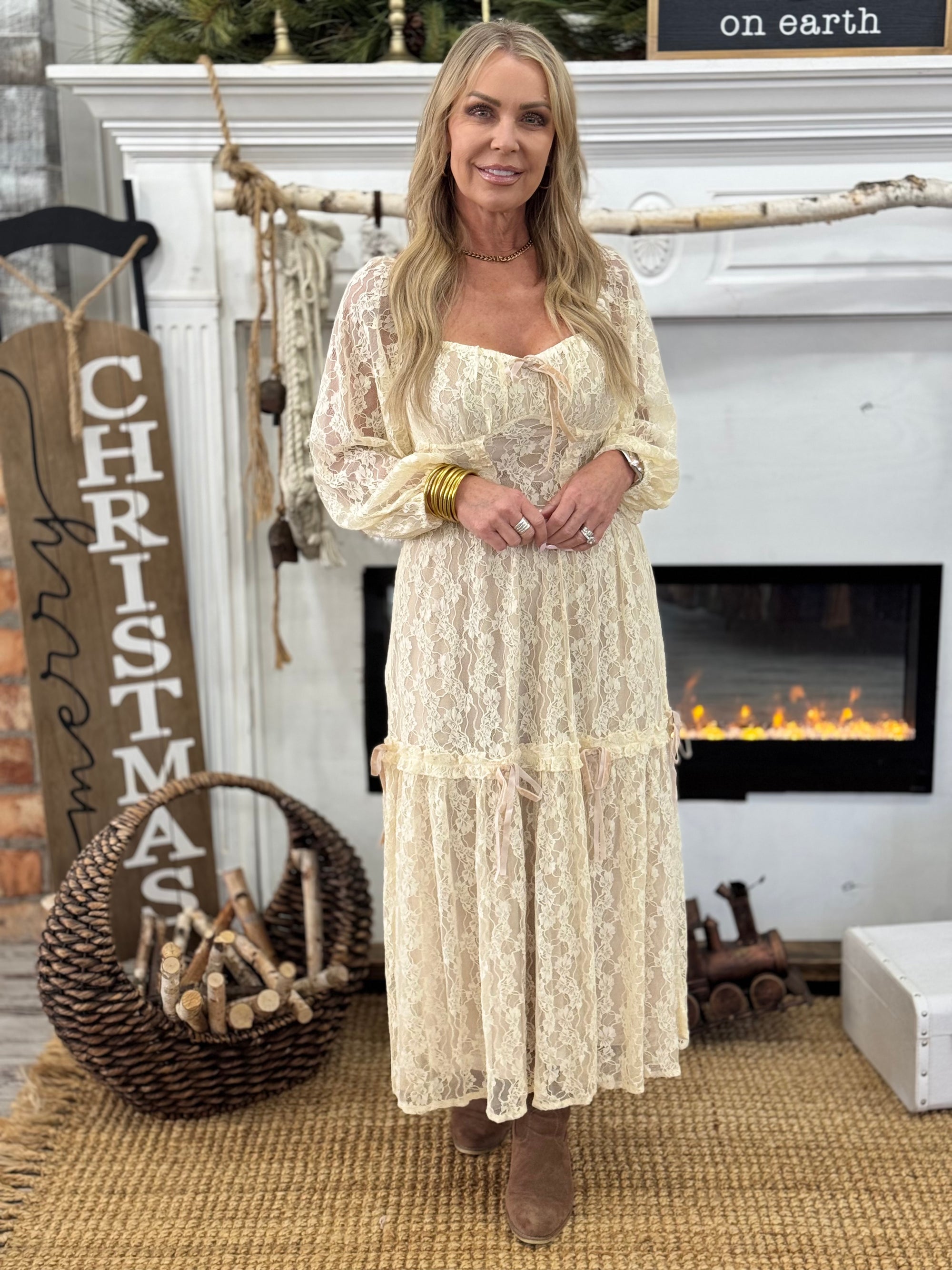 Boho Lace Maxi Dress