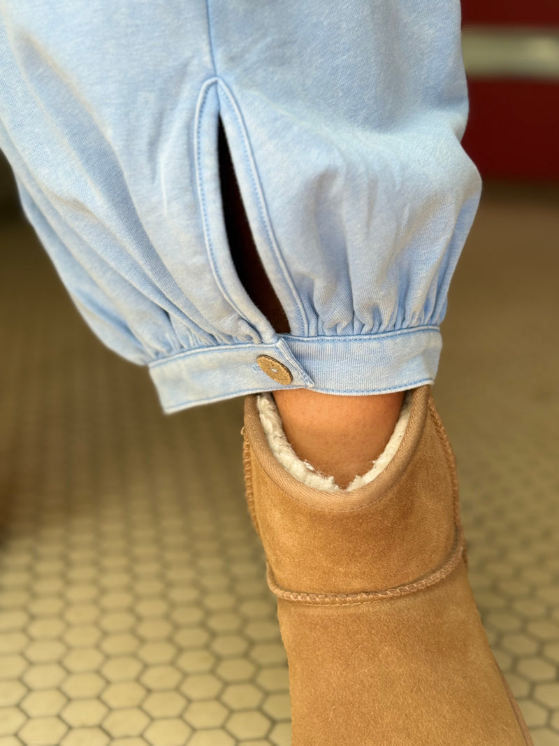 Washed Jogger Pants | Blue