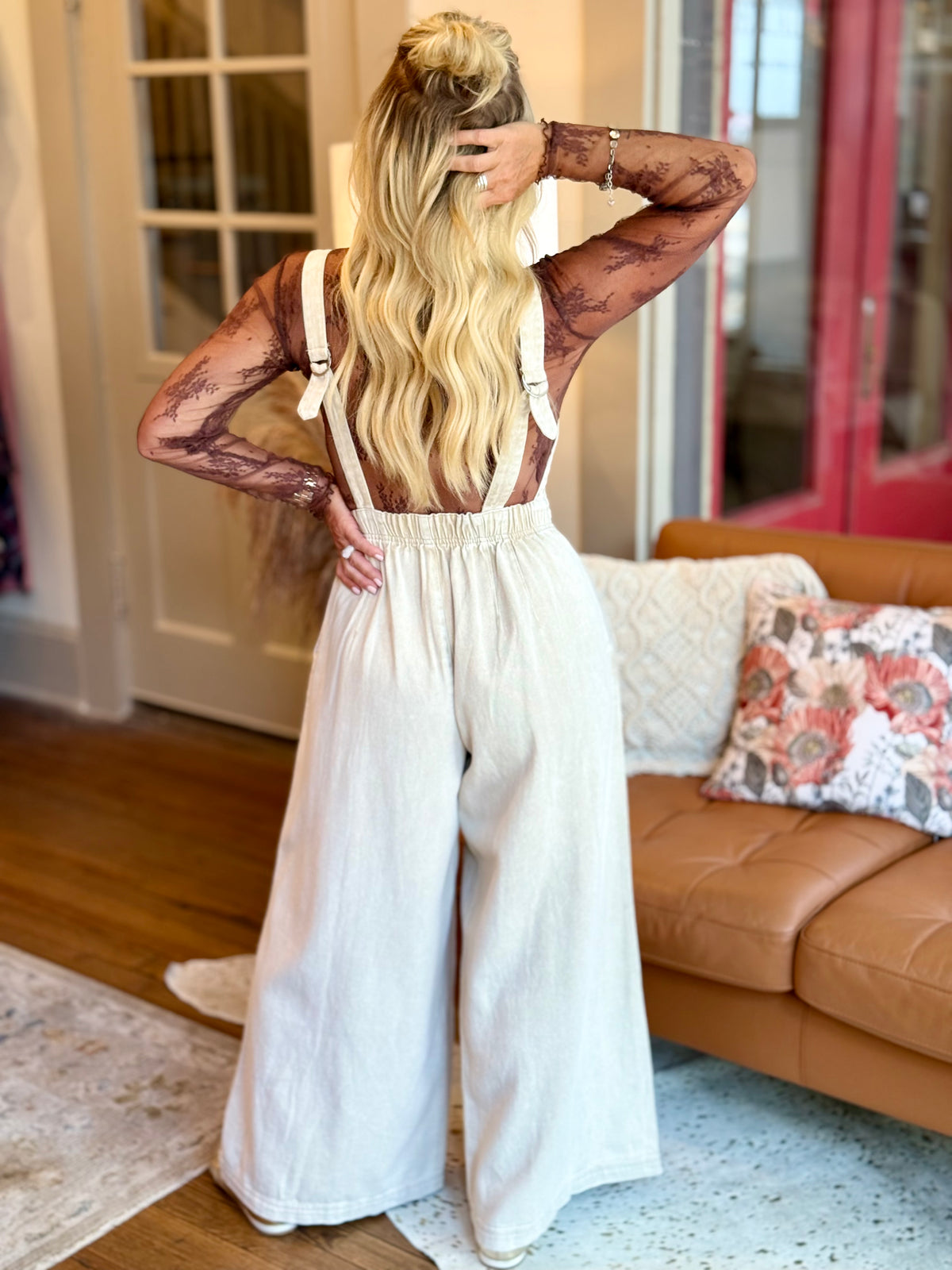Front Bow Wide Leg Jumpsuit
