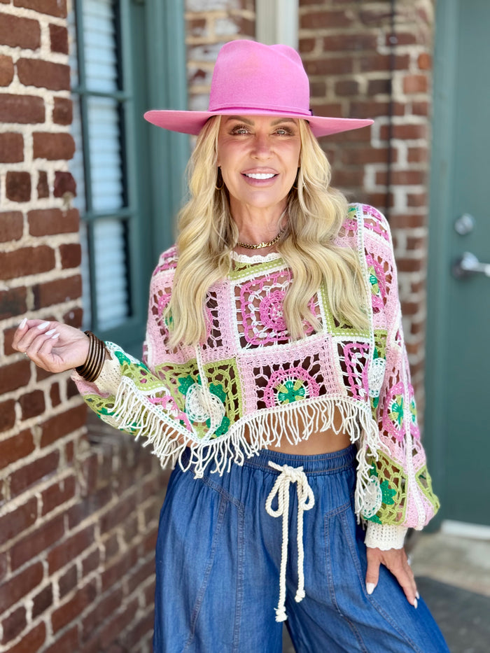 Crochet Fringe Hem Top