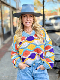 Multi Color V Neck Sweater