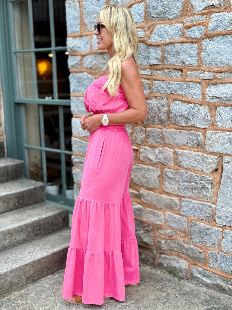 Tiered Wide Leg Jumpsuit
