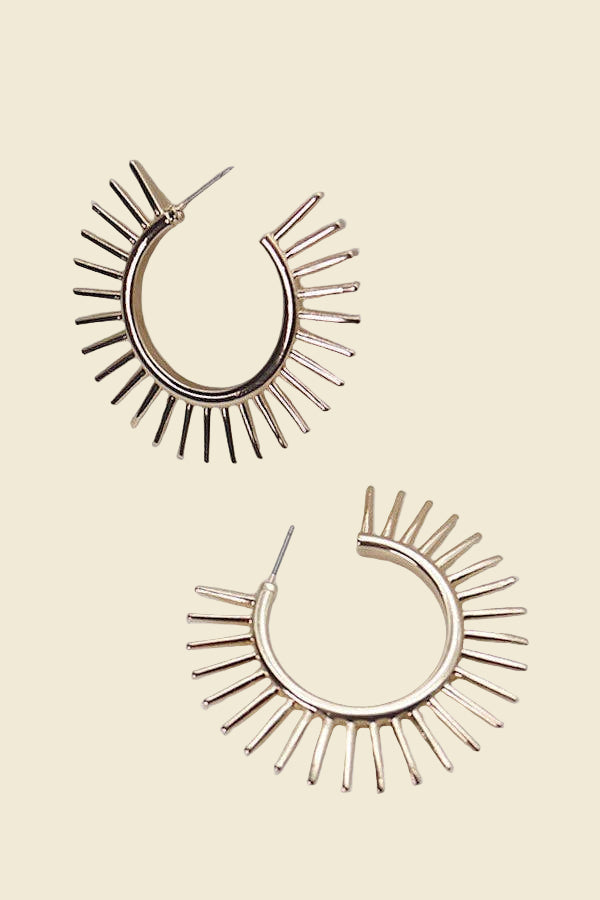 Sunburst Hoop Earrings