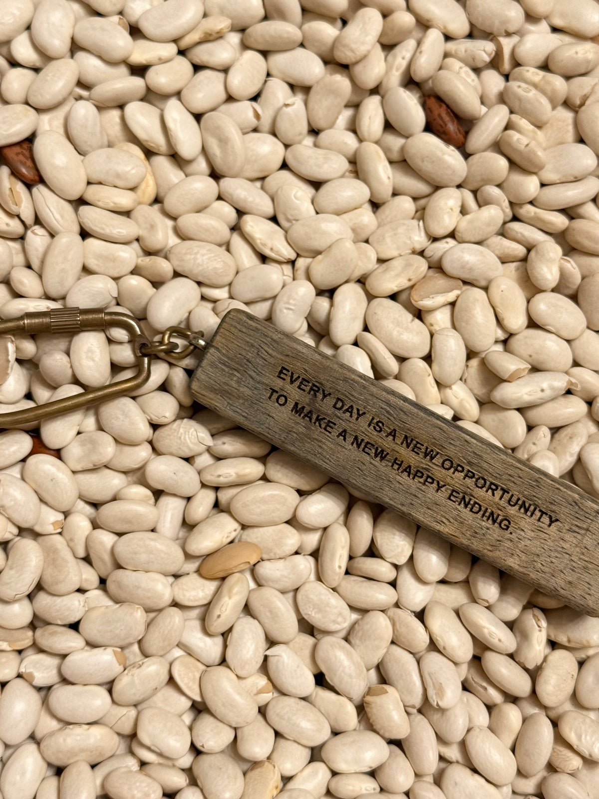 Wooden Quote Keychain