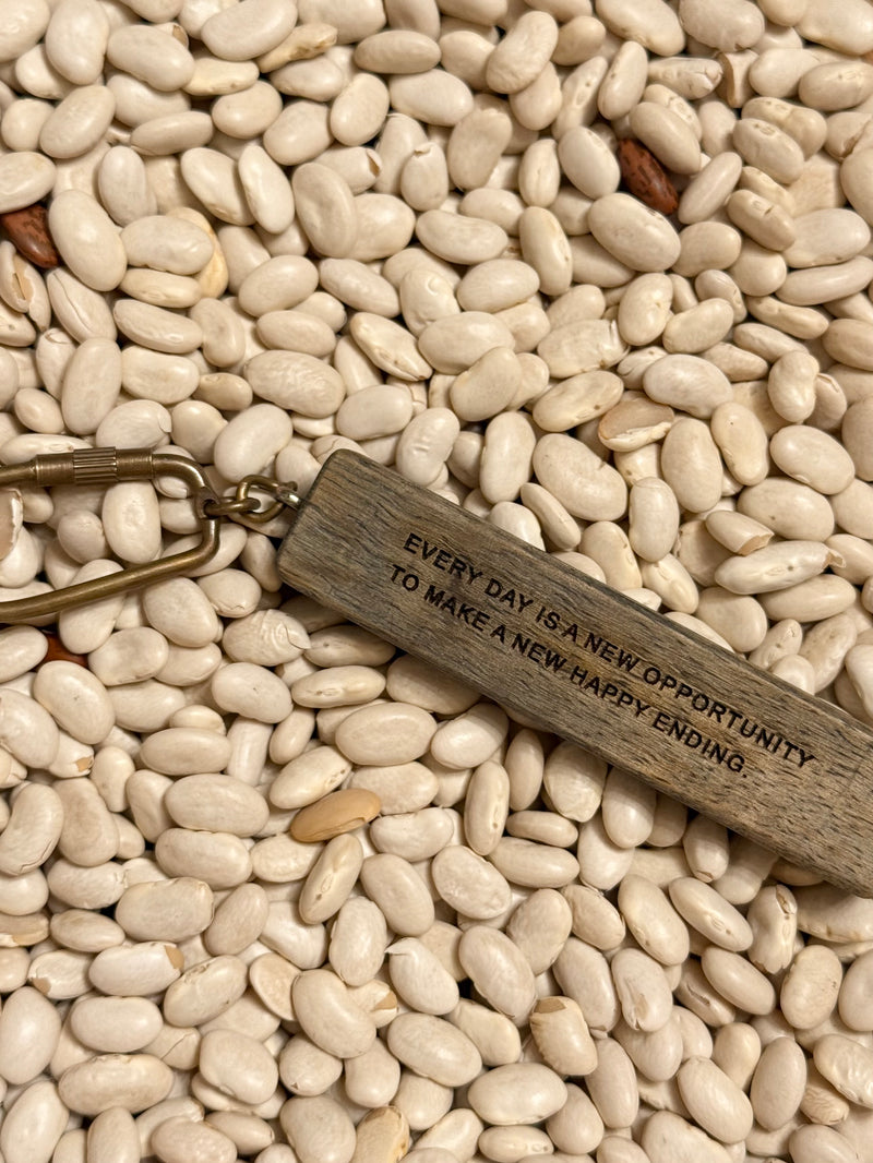 Wooden Quote Keychain