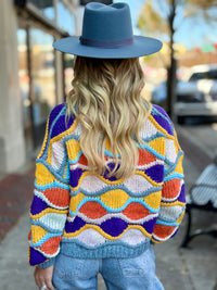 Multi Color V Neck Sweater