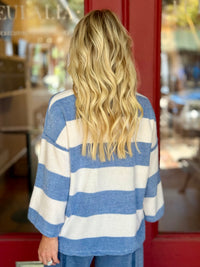 Striped Half Zip Top
