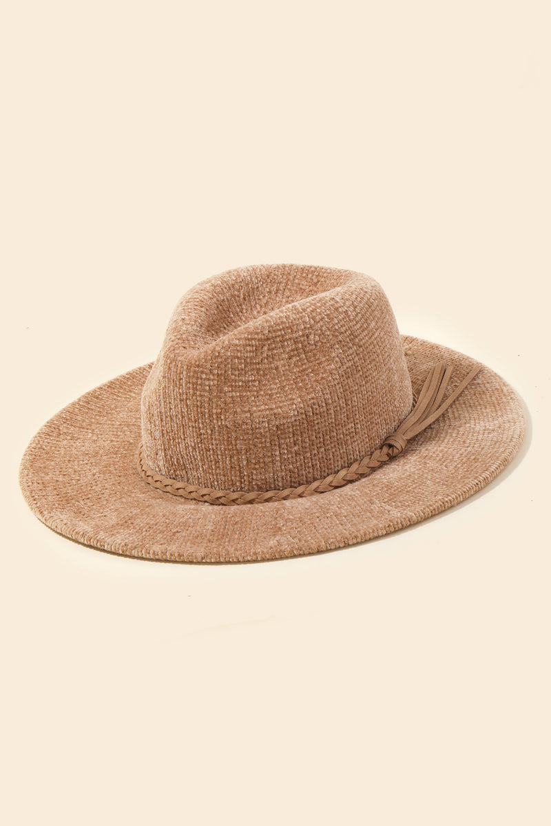 Chenille Panama Hat | Taupe