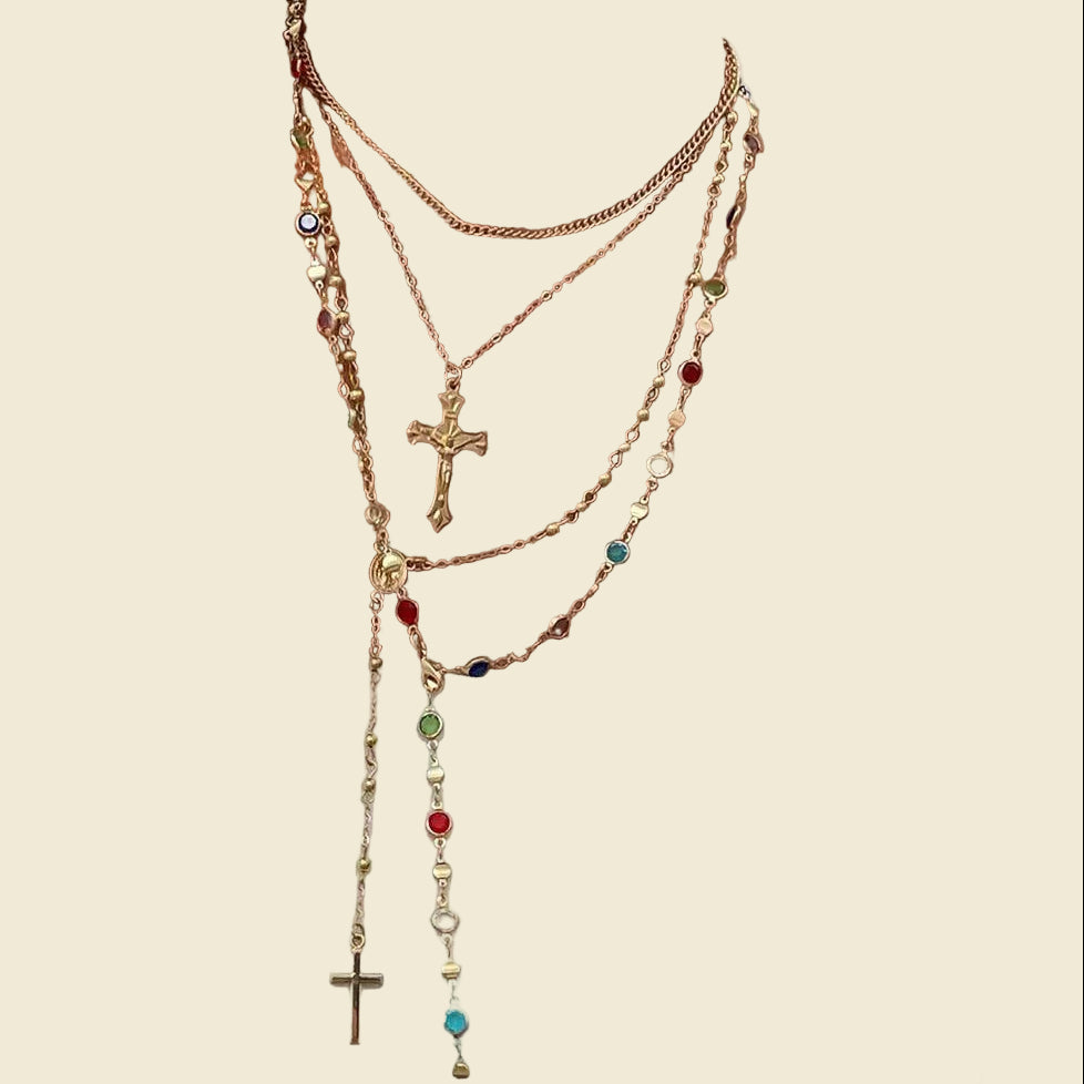 Multi Stone Layered Necklace