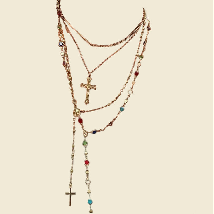 Multi Stone Layered Necklace