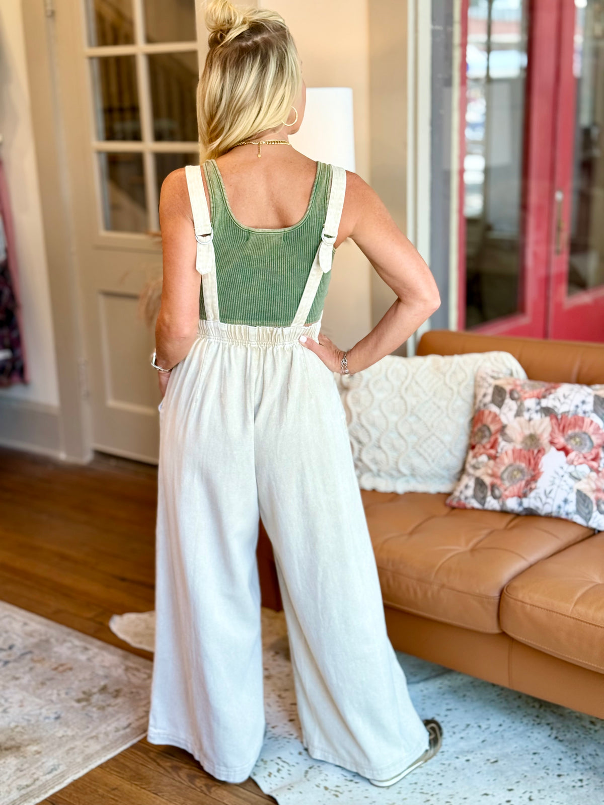 Front Bow Wide Leg Jumpsuit
