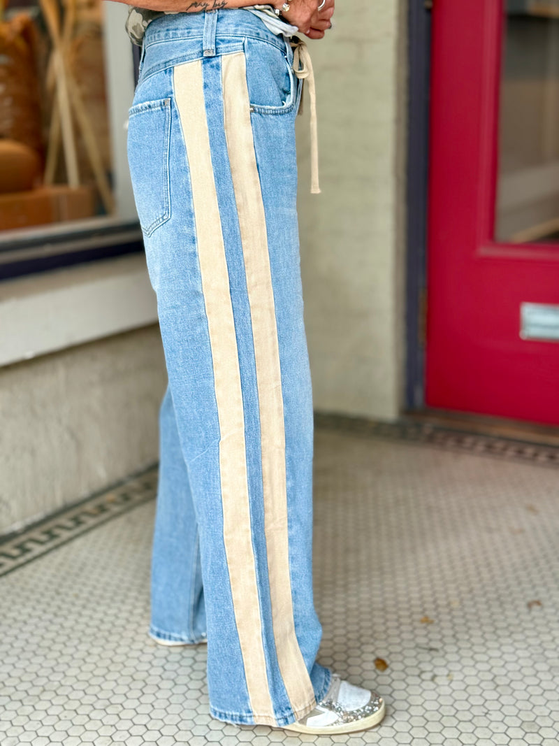 Contrast Side Stripe Pants