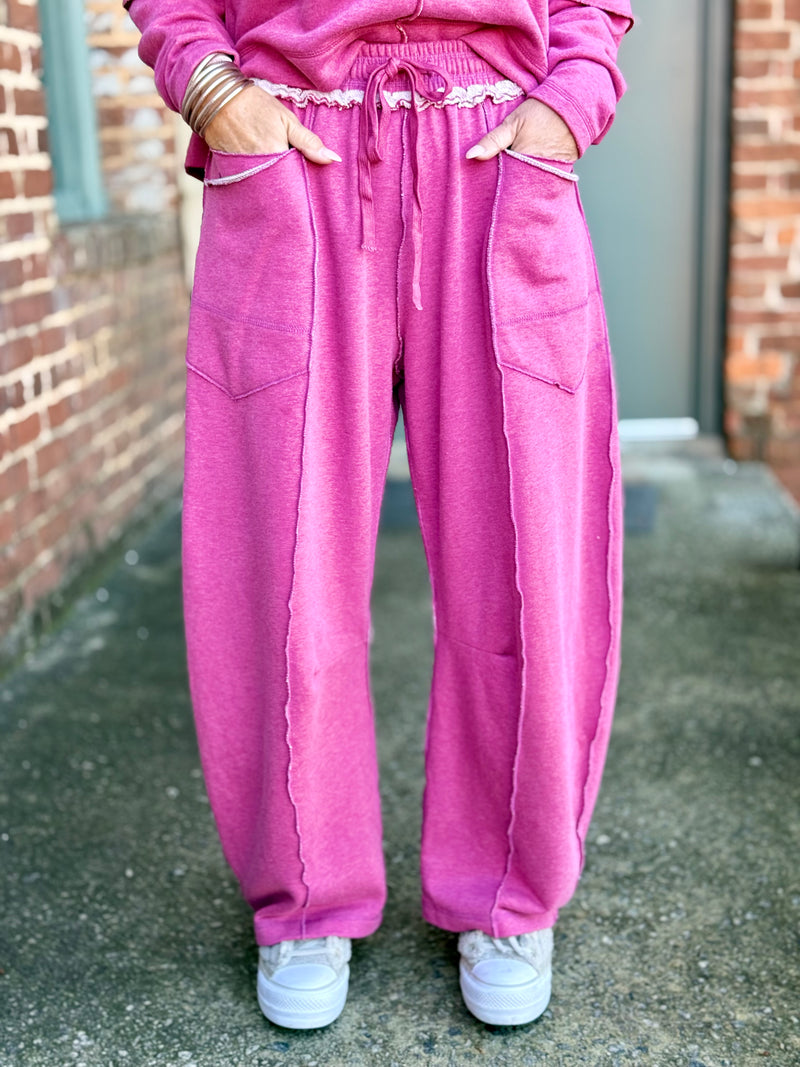 Exposed Seam Barrel Pants + Top Set