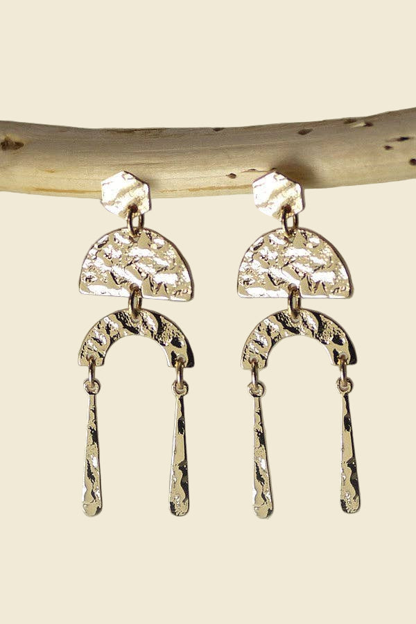 Hammered Drop Earrings