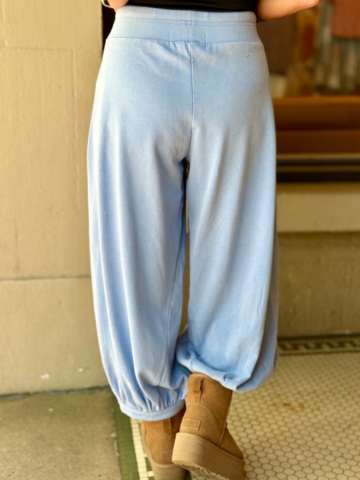 Washed Jogger Pants | Blue