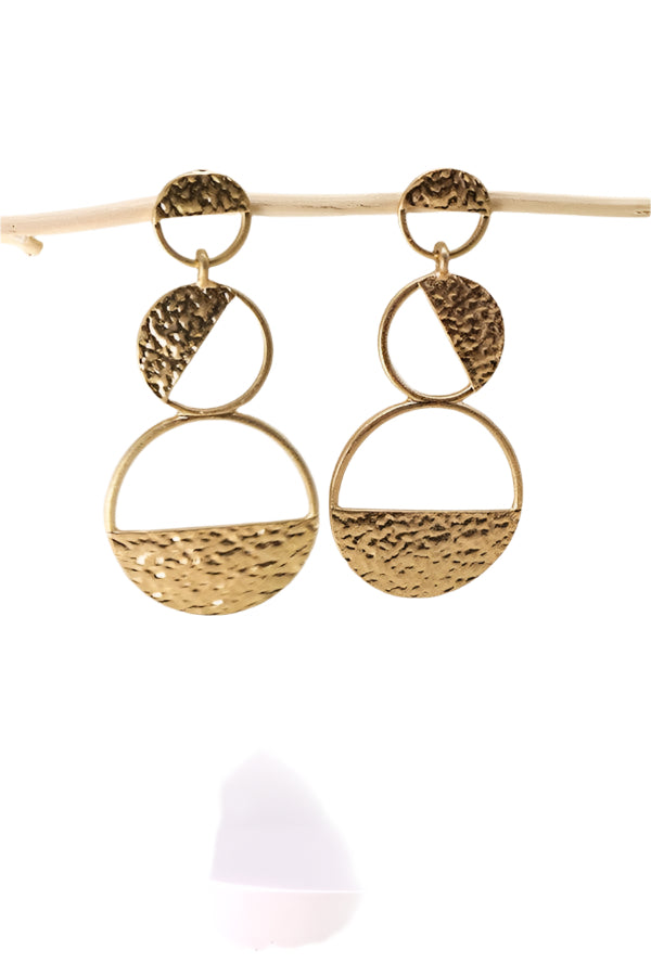 Hammered Geometric Earrings
