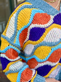 Multi Color V Neck Sweater