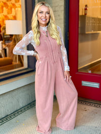 Zipper Front Wide Leg Jumpsuit
