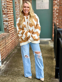 Boho Knit Poncho Hoodie