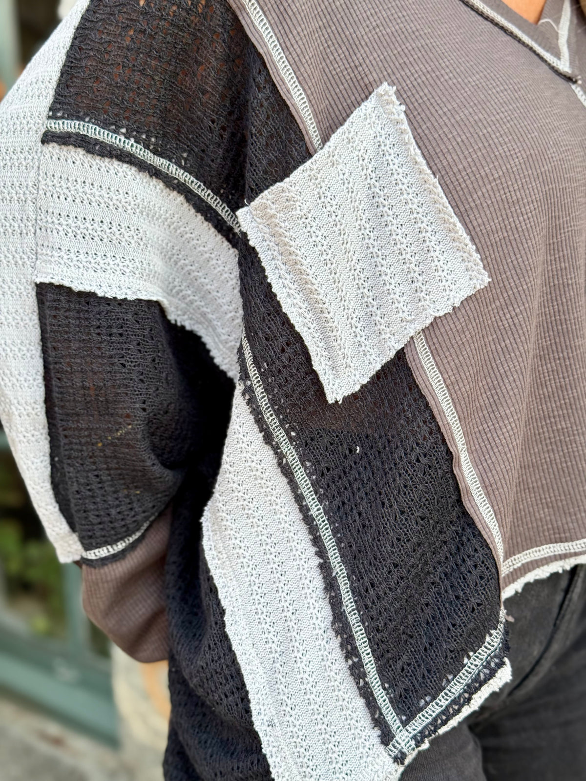 Colorblock Dolman Sleeve Top