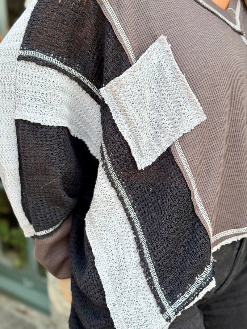 Colorblock Dolman Sleeve Top