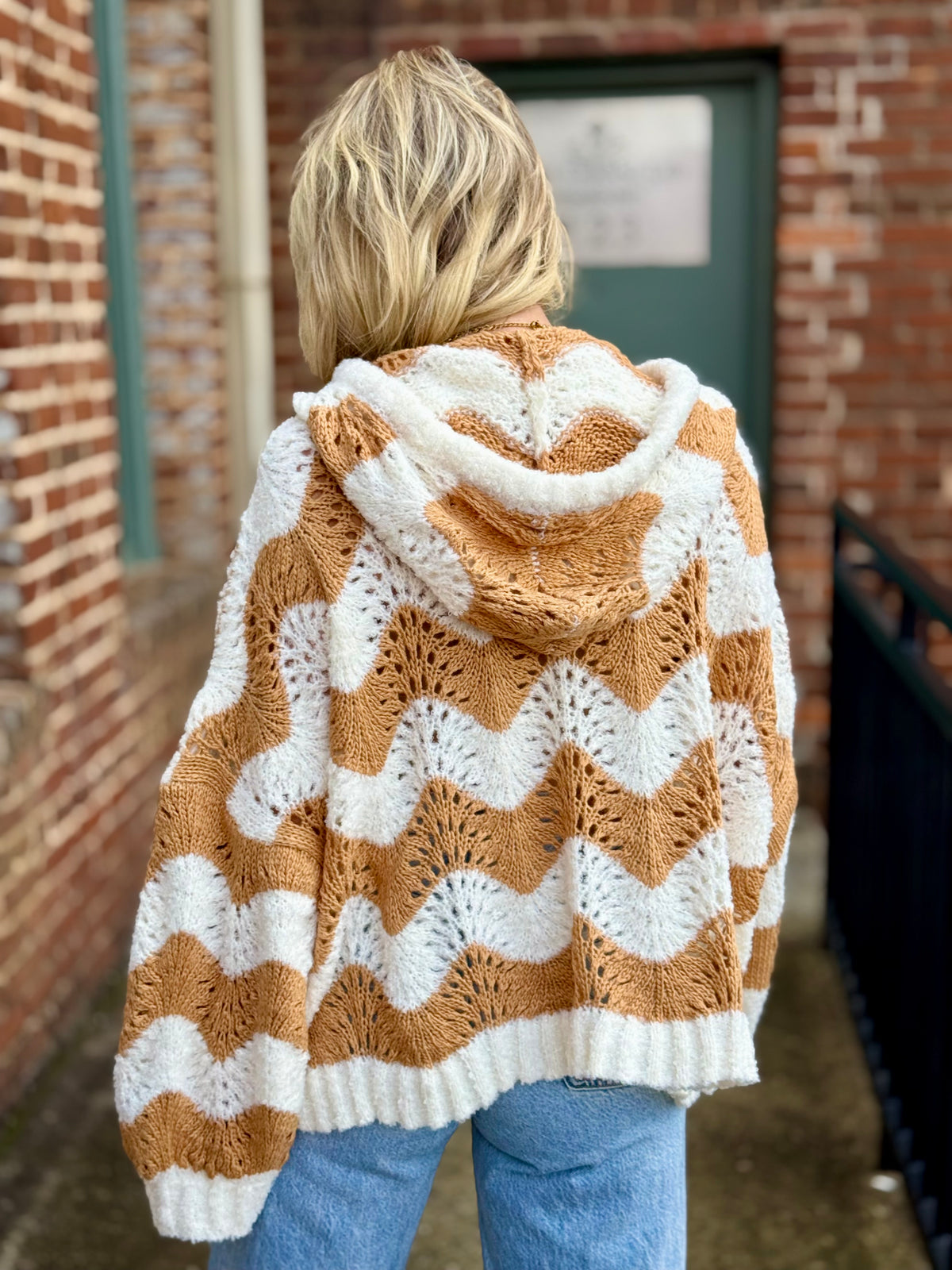 Boho Knit Poncho Hoodie