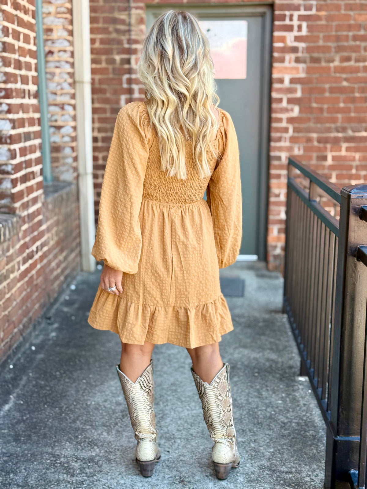 Textured Cutout Dress