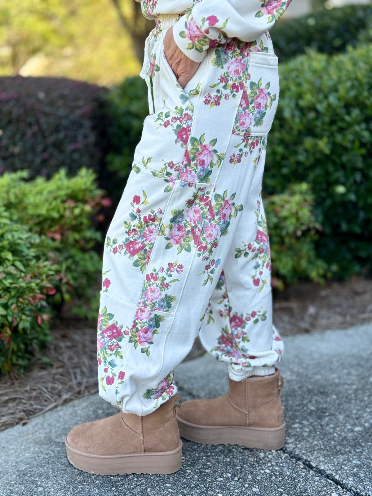 Floral Print Jogger Pants