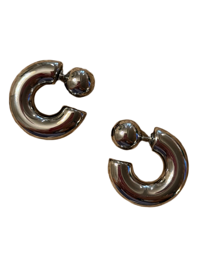 Reversible Hoop Earrings | Silver