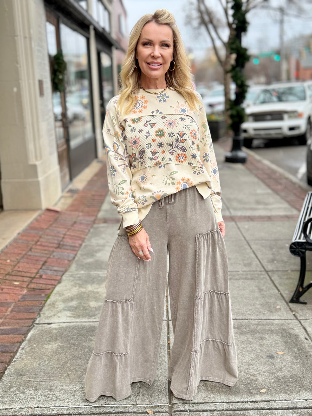 Floral Print Pullover