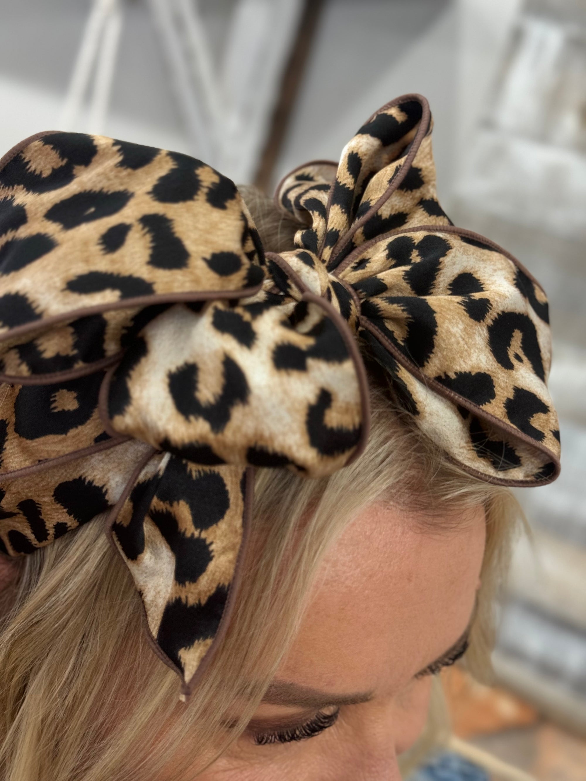 Leopard Big Bow Headband