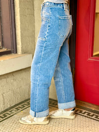 High Rise Slim Wide Leg Jeans