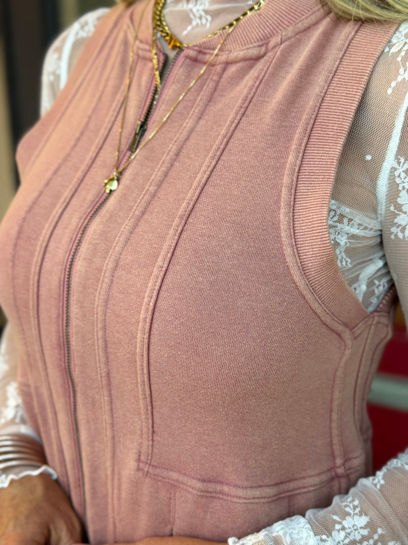 Zipper Front Wide Leg Jumpsuit