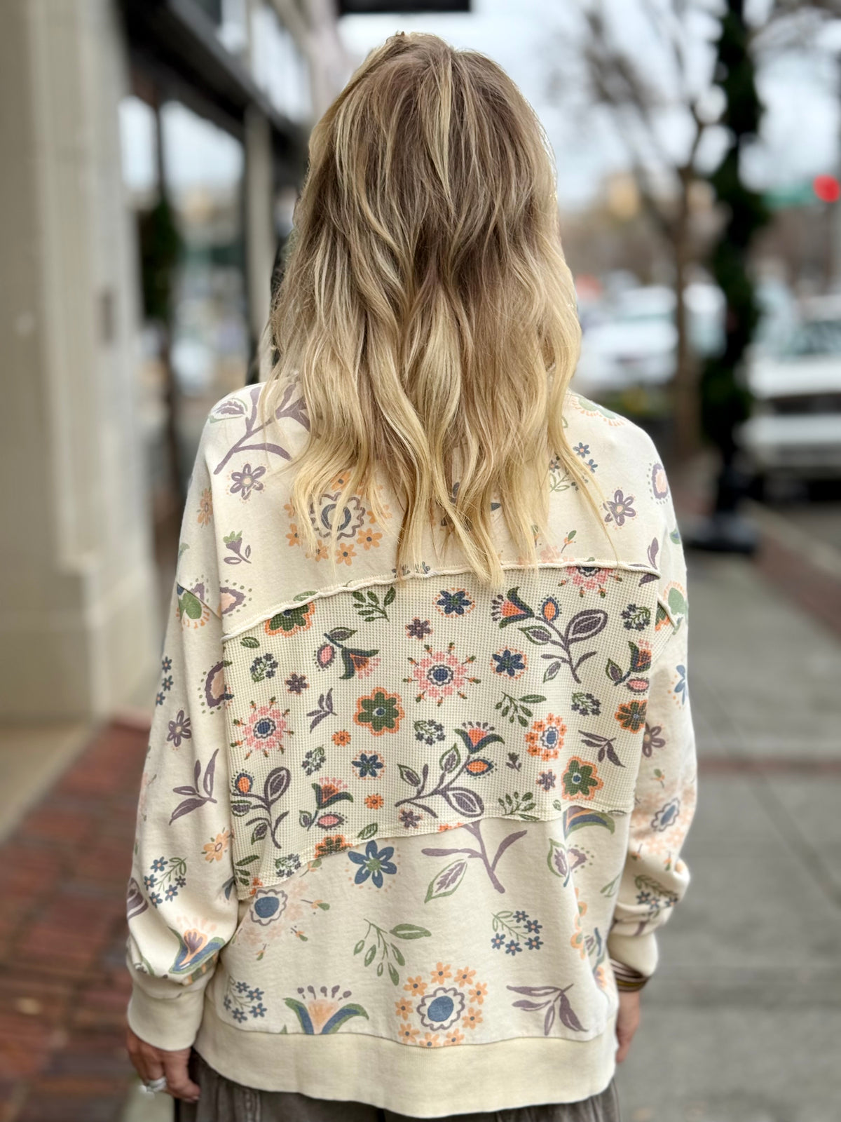 Floral Print Pullover