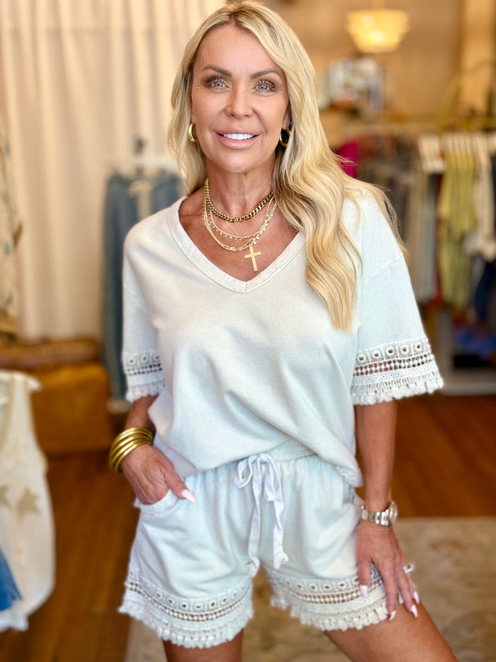 Crochet Tassel Trim Top