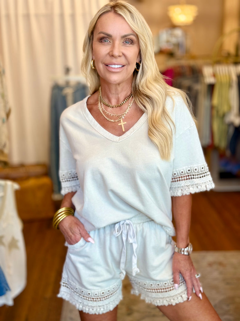 Crochet Tassel Trim Top