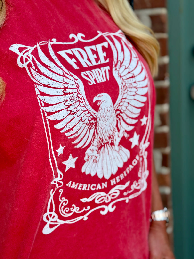 Washed Free Spirit Graphic Tee
