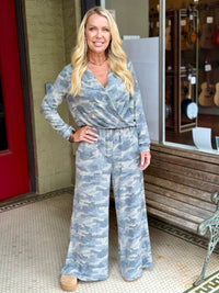 Camo Crossover Top
