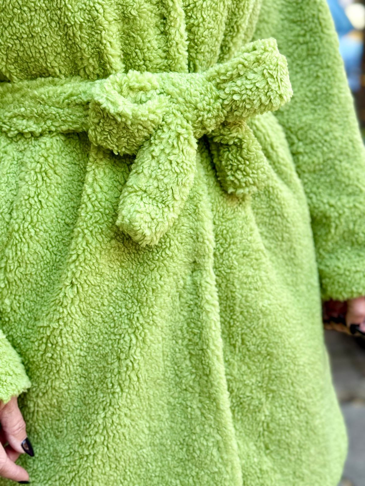 Belted Faux Fur Midi Jacket