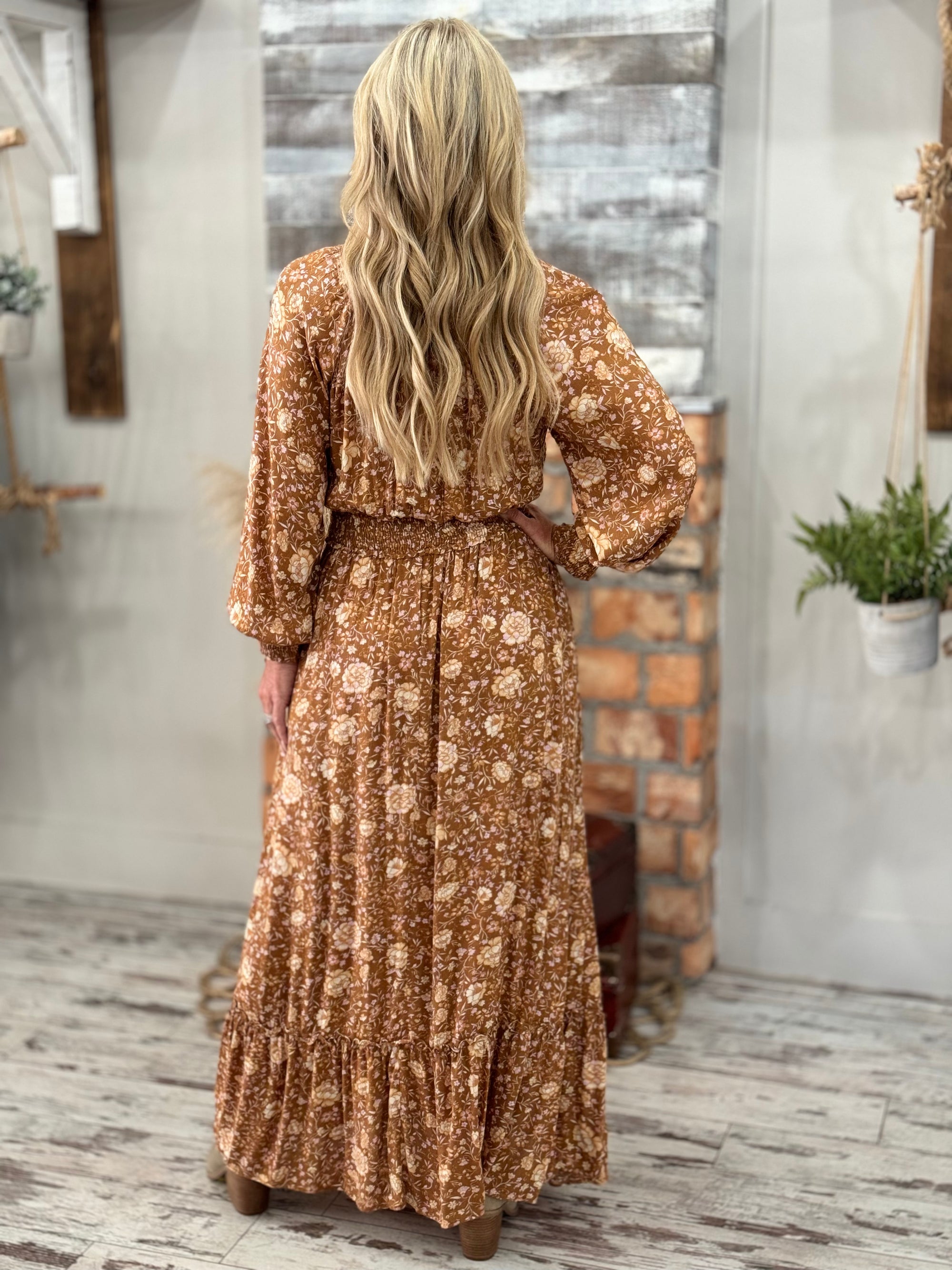 Floral Front Slit Maxi Dress