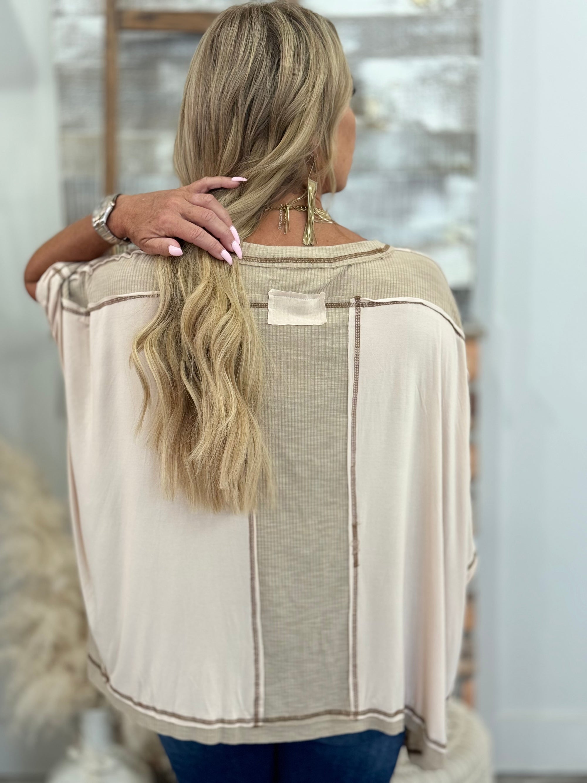 Oversized High Low Hem Top