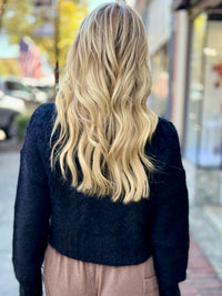 Turtleneck Cable Knit Sweater | Black