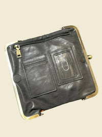 Faux Suede Clutch | Black